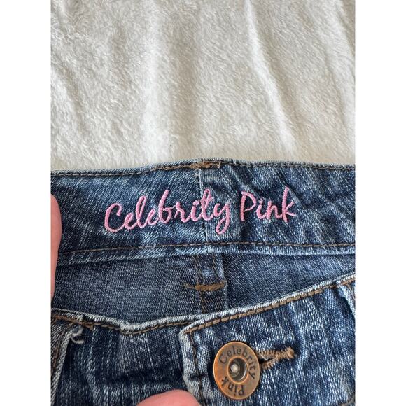 Celebrity Pink Bootcut Jeans – Size 3 – Rhinestone Pocket Low Rise - Picture 8 of 8